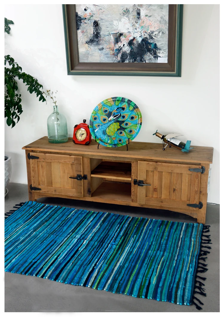 Kilim однотонный ковер для ванной комнаты из 100% хлопка геометрический индийский в