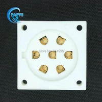 free shipping 4pcs p7a gold plated ceramic 7pin chassis mount tube socket for e2d c3b c3d ec ed e2b