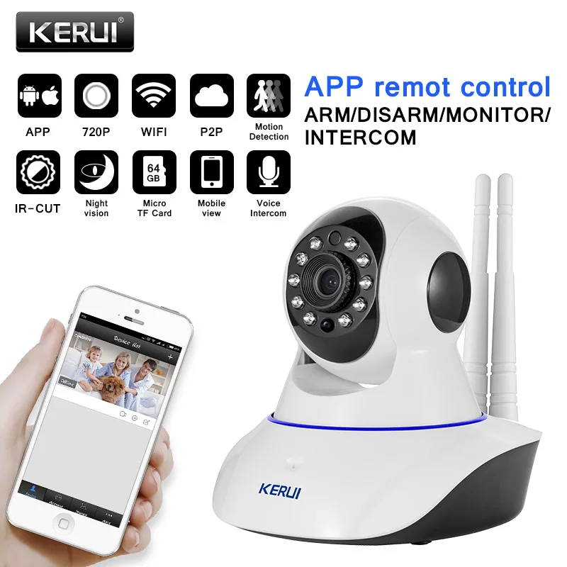 Оригинальный Kerui 720 P Wi Fi IP Камера домашнего офиса охранной сигнализации Системы