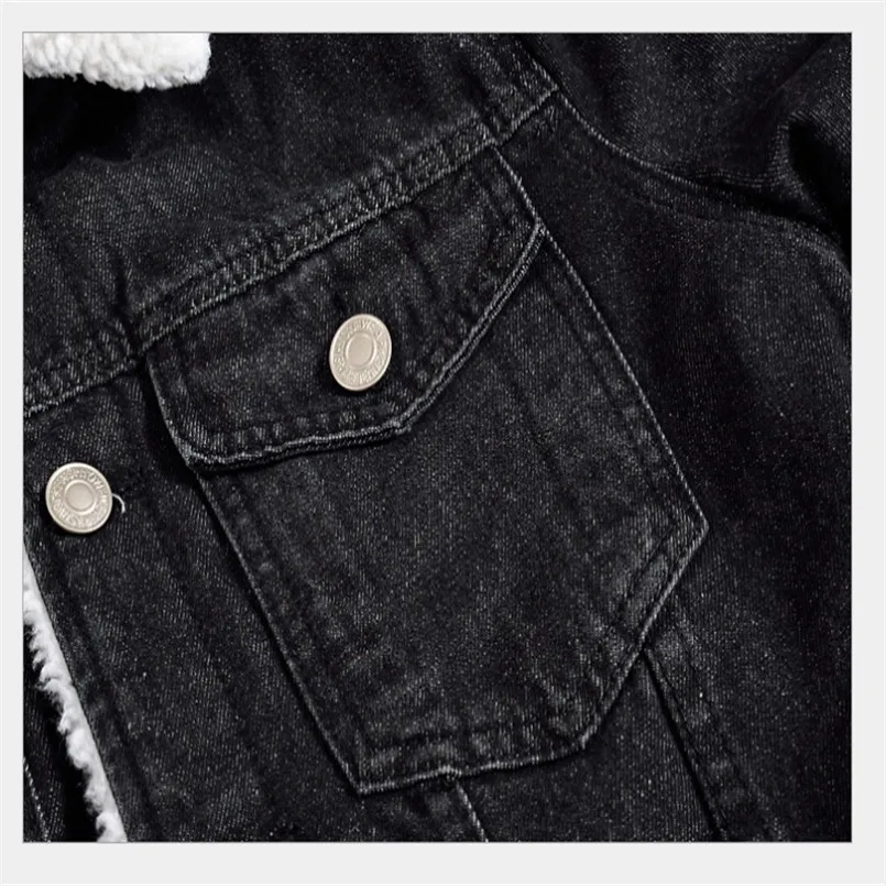 2018 Новая зимняя мужская бархатная хлопковая джинсовая куртка Мужская Толстая