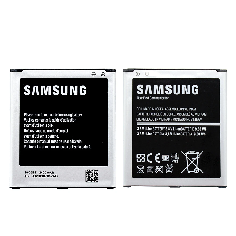 20 шт. Оригинальные аккумуляторы B600BE для Samsung Galaxy S4 i9500 i9505 i337 i545 i9295 e330s B600BU B600BC 2600