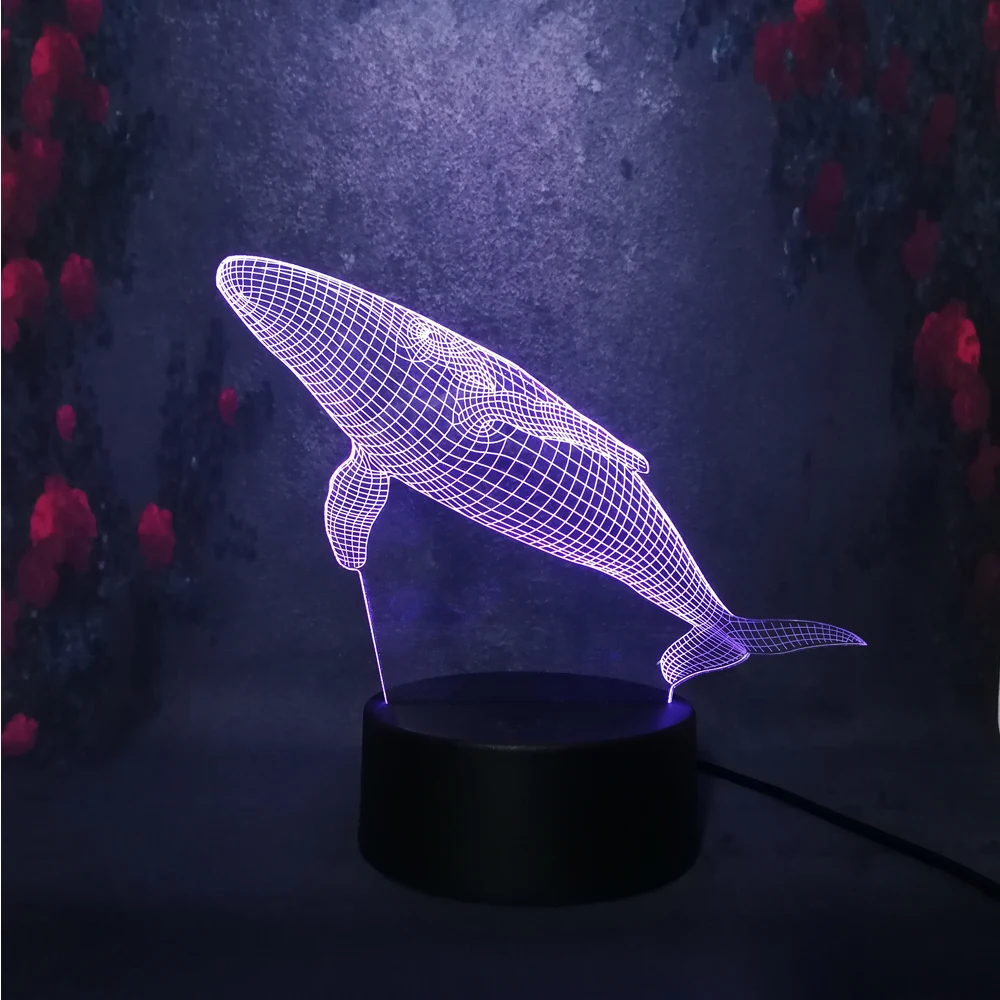 Новинка 2019 детский подарок на день 3D LED КИТ визуальный светодиодный подводный мир