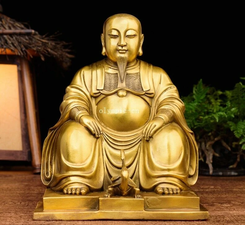 

11'' brass copper folk home fengshui consecrate Legend Great Zhenwu god statue