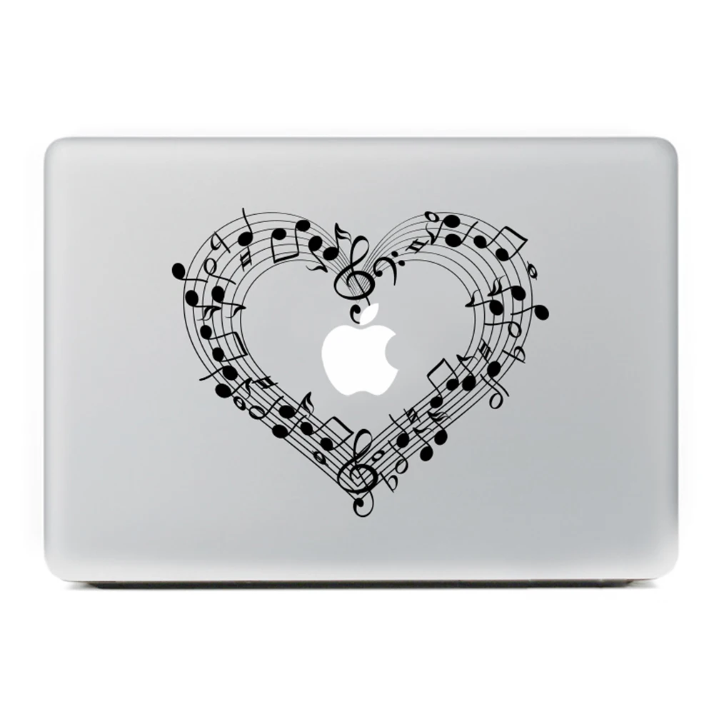 Наклейка Love music для ноутбука стикер MacBook Air/Pro/Retina 11 &quot13&quot 15 &quotкомпьютера Mac крутая