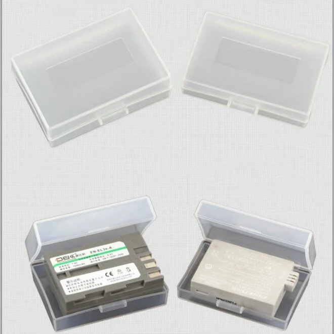 10pcs  Plastic Case Holder Storage Box for DSLR camera battery LP-E8 LP-E5 NB-10L NB-7L EN-EL9 EN-EL14 PSP CRV3 LP-E6 BP-511A
