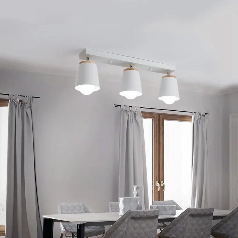 Современные белые и черные потолочные светильники 1/2/3/4 с регулируемыми