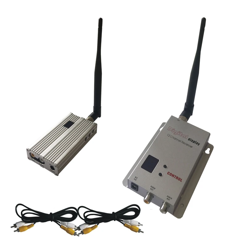 1.2GHz 3KM Long Range Wireless Video Transmitter and Receiver with 8 Channels, 2500mW 1.2G UAV Video Link 100km LOS