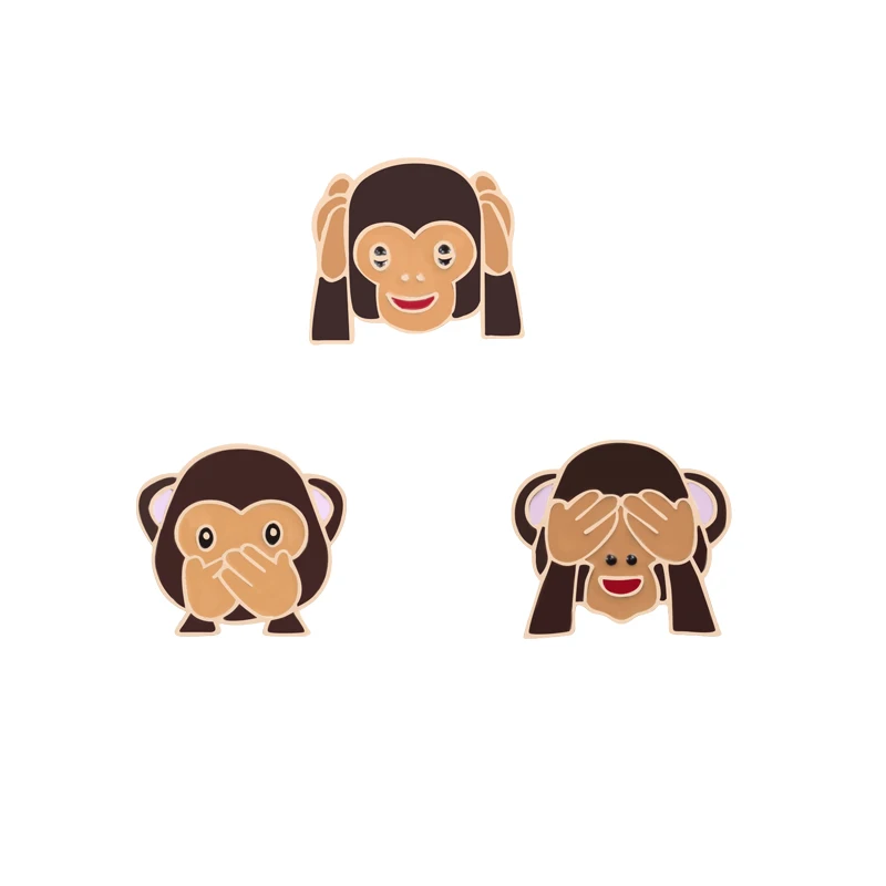 14 style Mini Animal brooches for women Monkey Panda Dog Metal Enamel Pins Kids lapel bag Clothes Jewelry Accessories Gifts | Украшения и