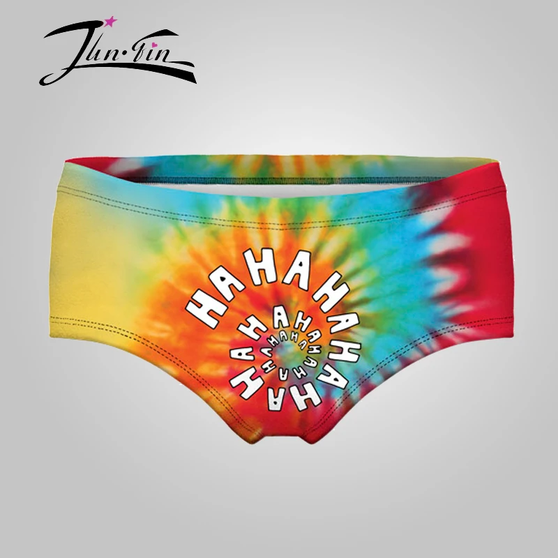 Нижнее белье для женщин с 3D принтом HAHAHA TIE DYE женское нижнее сексуальные трусы