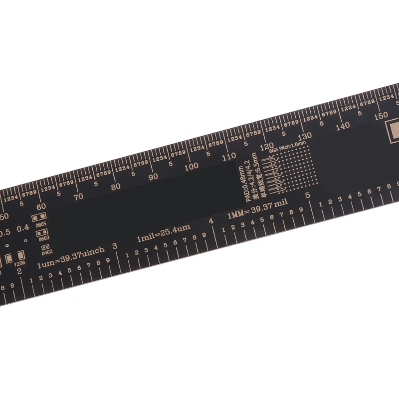 20 см PCB линейка Эда измерительный инструмент справки транспортир резистор