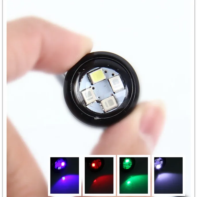 2 шт. Led орлиный глаз 23 мм DRL Габаритные огни RGB проблесковым маячком белого цвета
