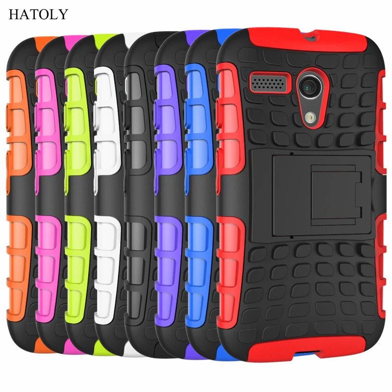 HATOLY For Motorola Moto G1 Case XT1031 XT1032 Heavy Duty Armor Shockproof Hard Plastic Rubber Silicone Phone Cover for |