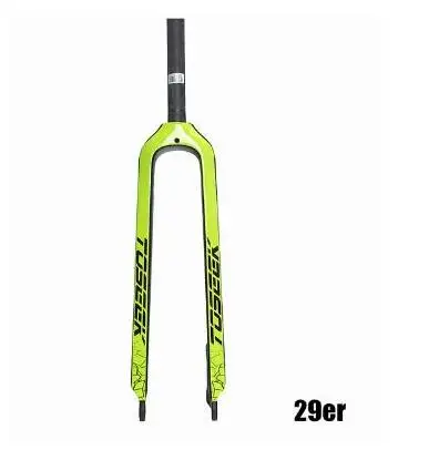 29er yellow TOSEEK 26/27. 5/29 дюймов труба из углеродистого волокна 3K полностью из углеродного волокна, вилы велосипед Mtb горный велосипед вилка, части велосипеда 1-1/" Лидер продаж вилка - Цвет: 29er yellow