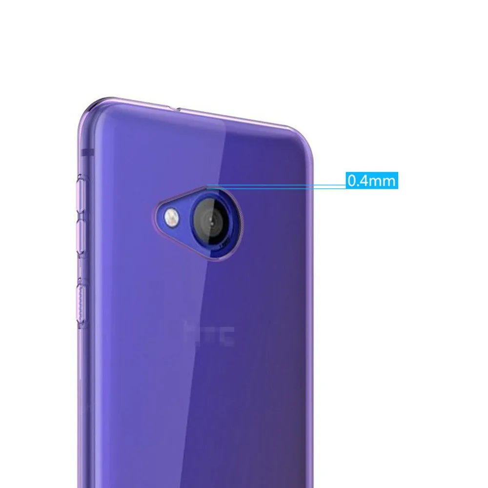 Ультратонкий прозрачный силиконовый мягкий ТПУ защитный чехол для HTC D12 + D12S D10 Plus