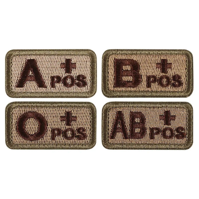 Военная Тактическая нашивка 3D вышитая кровяного типа Chapter A + B AB O фронтальная pos