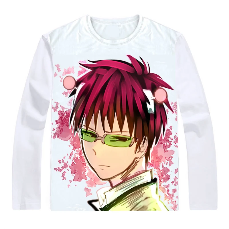 В катастрофические жизнь Saiki K. футболки мульти-стиль рубашка с длинными рукавами Перейти комиксов Saiki Kusuo без sai-нан Kusuo Saiki футболки - Цвет: Style 3