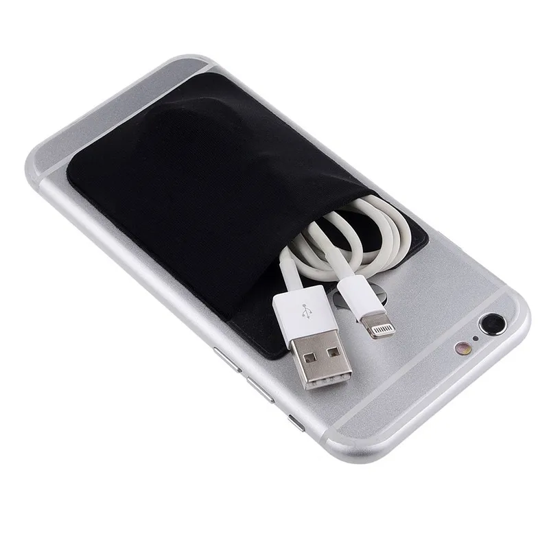 Эластичный лайкровый карман для телефона держатель карт кошелек липкий клей