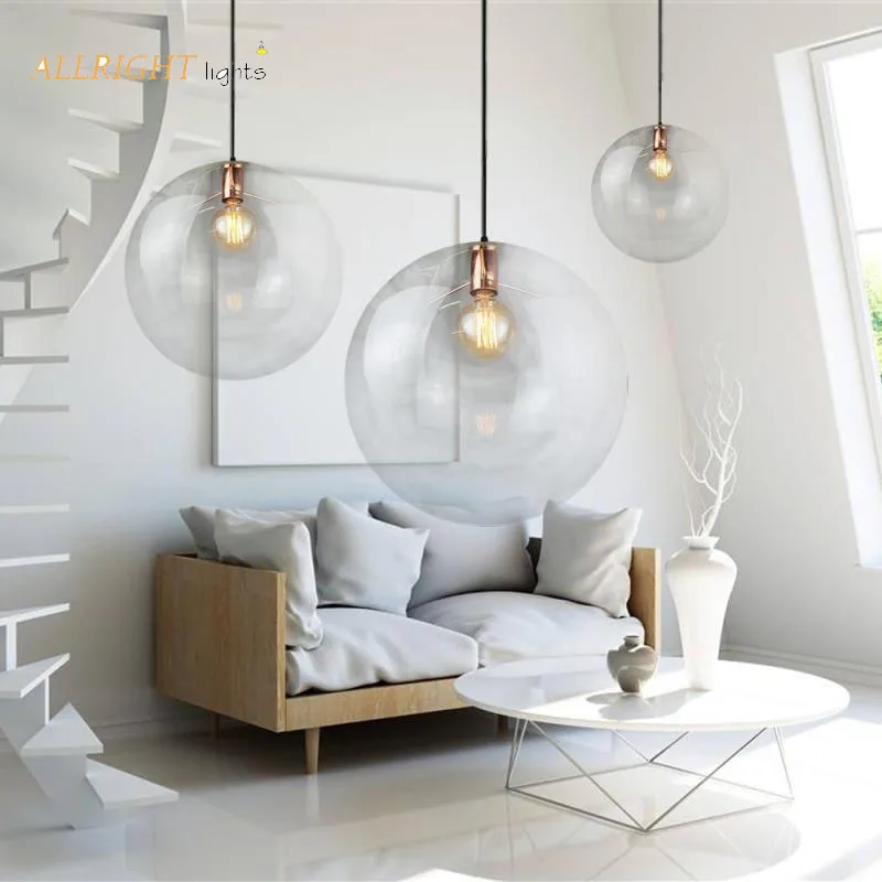 LED Глобальный покрытый стеклянный подвесной светильник с одной головкой