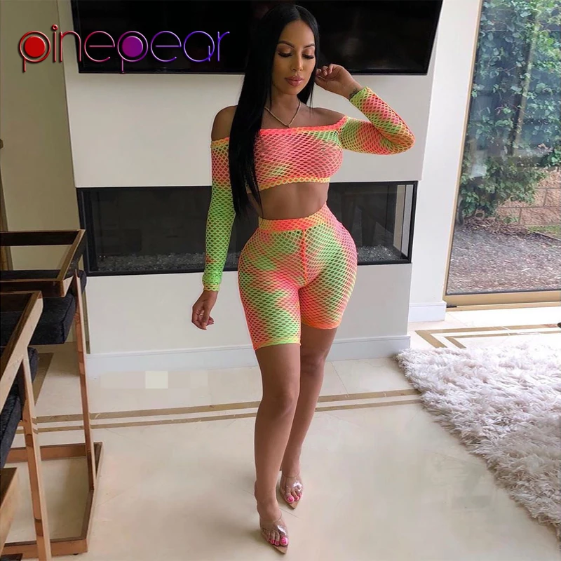 Женский купальник с вырезом лодочкой розовый и зеленый из двух предметов 2019 |