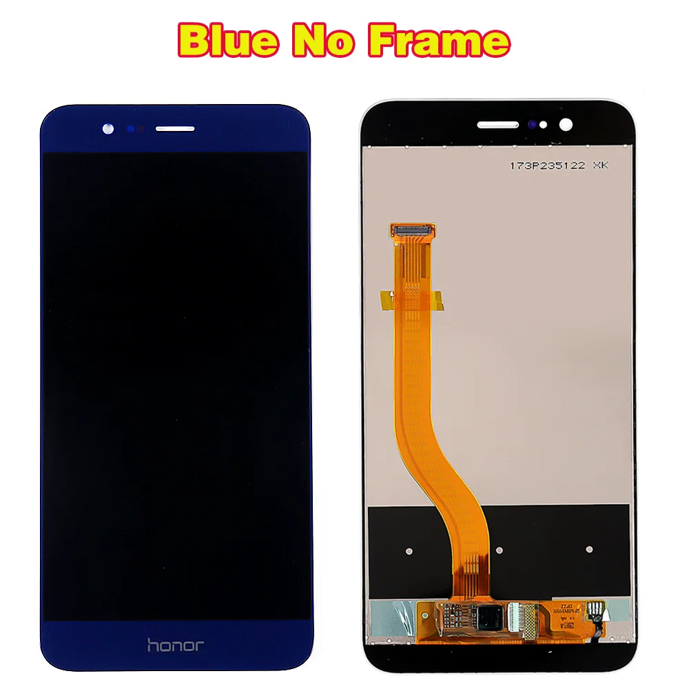 Blue Without Frame Huawei Honor 8 Pro ЖК-дисплей huawei V9 DUK-L09 DUK-AL20 сенсорный экран 5,7 дюймов дигитайзер сборка рамка бесплатные инструменты стеклянная пленка - Цвет: Blue Without Frame