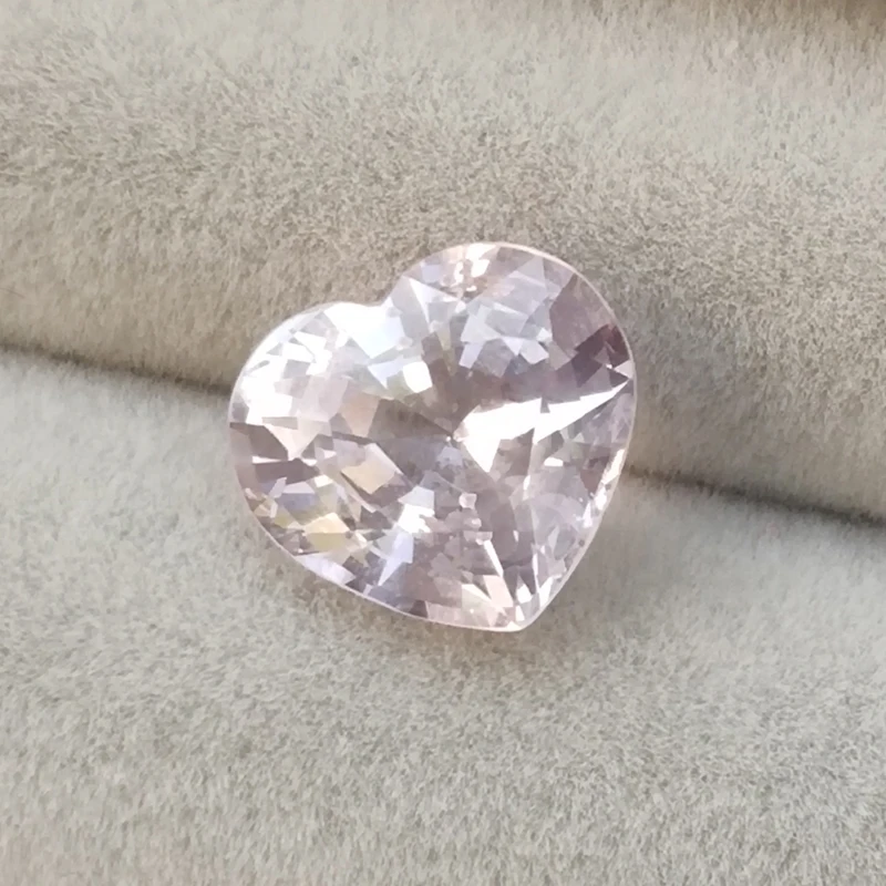 chenwanfu natural Mogok myanmar Spinel loose stone Coloured Gemstone pink white heart-shaped 2.96 carat | Украшения и аксессуары