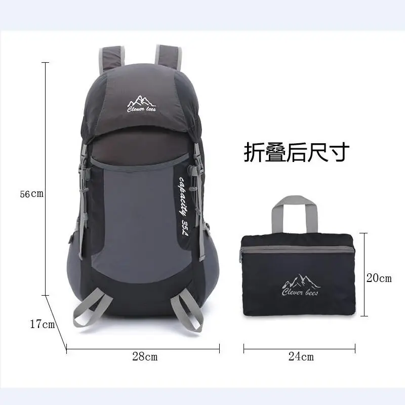 hot new fashion men and women business travel bag waterproof folding nylon backpack large capacity portable weekend | Багаж и сумки