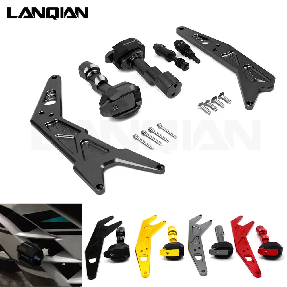 CNC мотоциклетная Рама Ползунки защита двигателя Pad боковая для KAWASAKI NINJA300 2013 2016 NINJA