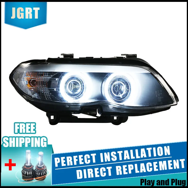 2 шт. светодиодный головной светильник s Для BMW X5 E63 2004 2006 Автомобильный с двойной