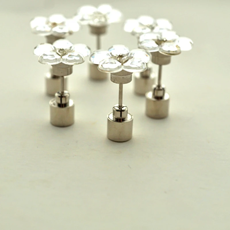 

Free Shipping 20pair Flower Shape Bling LED Ear Studs Earrings for Dance KTV Concert Christmas Halloween Party Props New