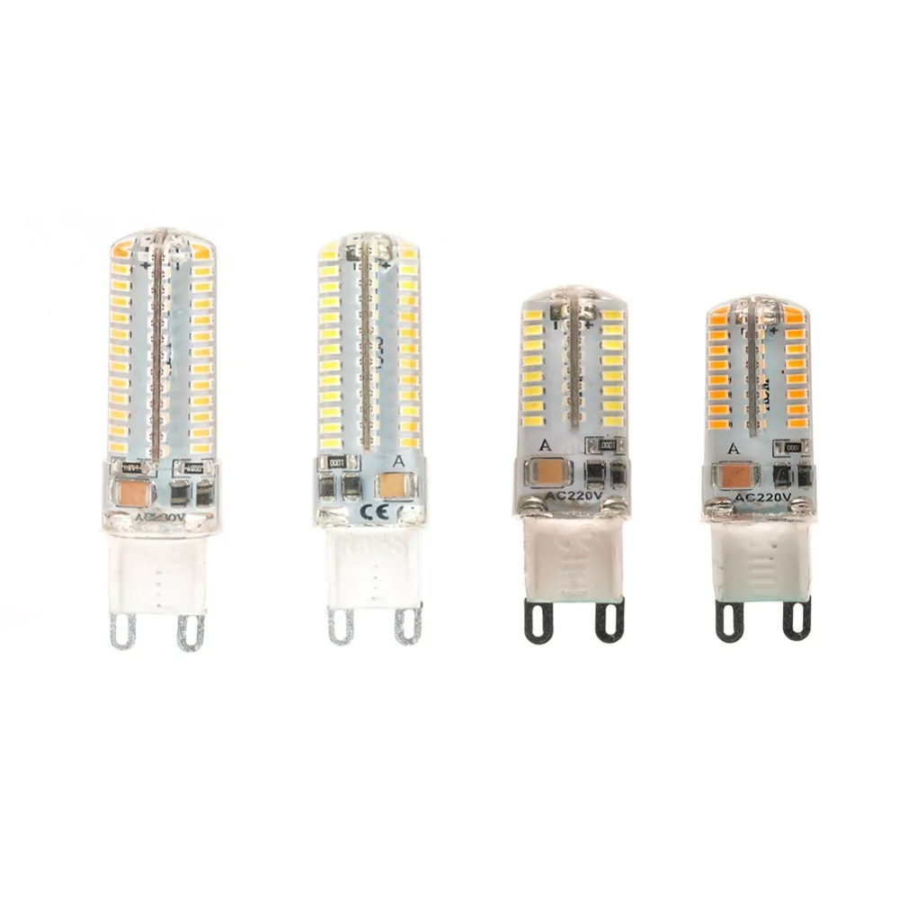 Светодиодная лампа Mini G9 6 Вт/9 Вт 220В/110В 3014 SMD 64/104 светодиодов Холодный/теплый белый