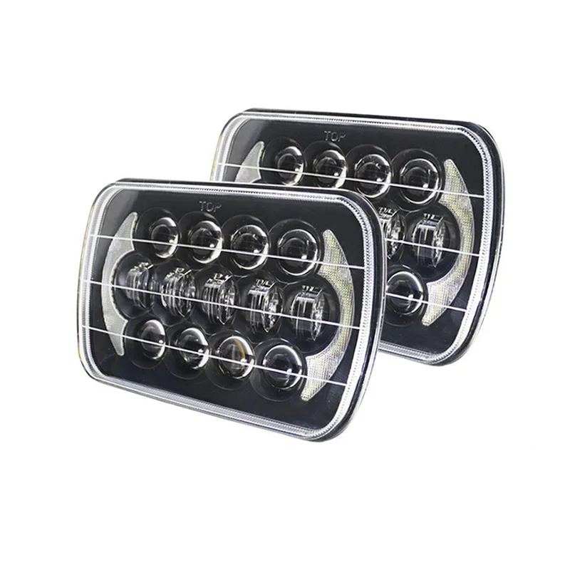Черный FADUIES 105 Вт 5 ''x 7'' светодиодные фары с DRL для Jeep Wrangler YJ Cherokee XJ H6054 H5054 H6054LL 69822 6052 6053(черная пара - Цвет: Черный
