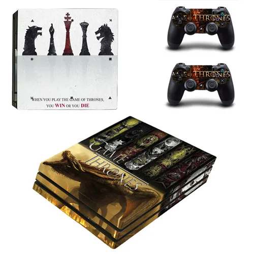 YSP4P-1429 Игра престолов Зима идет PS4 Pro наклейка кожи для playstation 4 Pro консоль и контроллер - Цвет: YSP4P-1429