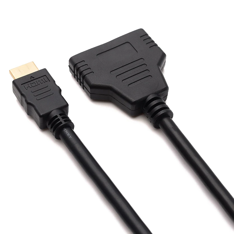 Мужской на двойной женский порт сплиттер 1080P HDMI Мужской на двойной Женский Кабель-адаптер 2 в 1 HDMI конвертер Соединительный кабель Шнур