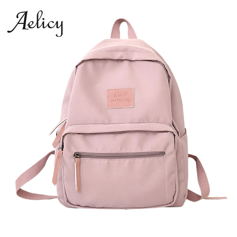 Aelicy холщовый рюкзак для подростков однотонный дикий простой Повседневный