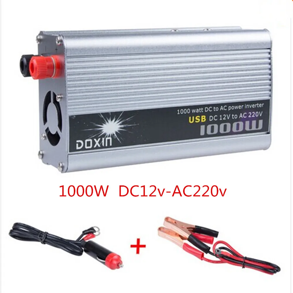 1000 Вт 12 В/220 В USB Модифицированная синусоида Мощность инвертор Зарядное