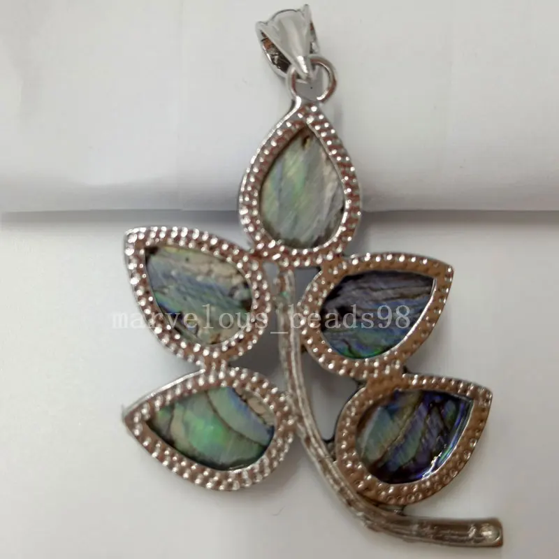 Бесплатная доставка модные ювелирные изделия 34x45 мм подвеска из ракушек растений