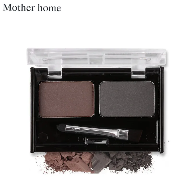 Mother Home Eye Brow Dye Makeup 2 Color Eyebrow Powder Palette Waterproof Tattoo Cake Shadow Kit with Brush | Красота и здоровье