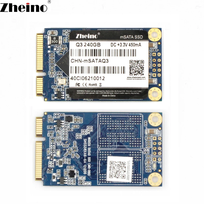 Zheino Q3 mSATA 240 ГБ SSD mSATA3 6 ГБ/сек. Внутренний твердотельный накопитель для ноутбук