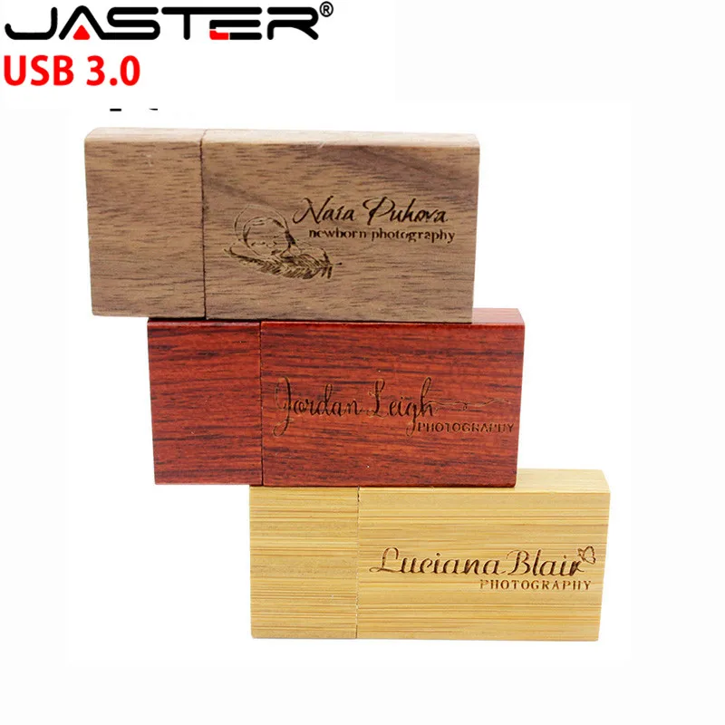 Деревянный USB флеш накопитель JASTER с логотипом клиента 3 0 деревянная Флешка в виде