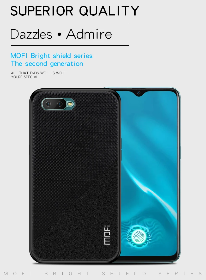 For OPPO K1 / R15X Case MOFI Fashion Colth Fabric Full Package Premium Back Cover Skin |