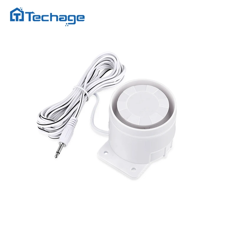 Techage мини проводной звуковой сигнал сирены для беспроводной система охранной