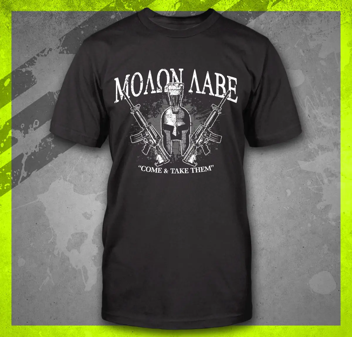 

2019 Hot Sale New Men'S MOLON LABE COME & TAKE THEM AR15 PRO GUN TEE SECOND AMENDMENT SPARTAN T-SHIRT Summer Fashion