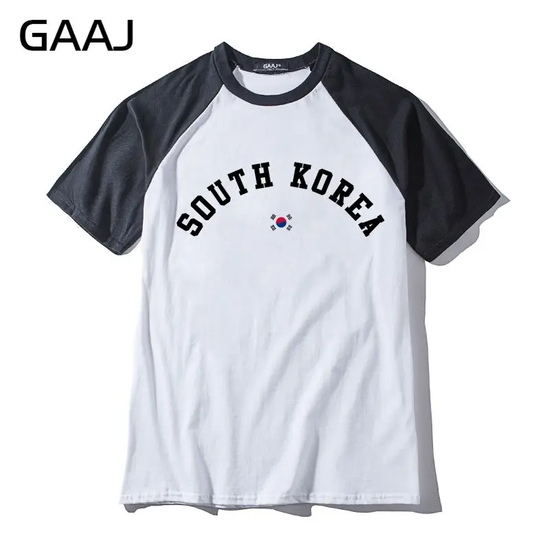 Футболка унисекс с принтом флага Южной Кореи длинная рубашка круглым вырезом
