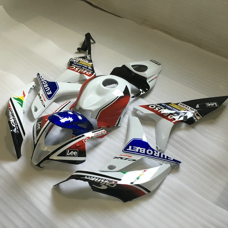 Полный комплект обтекателей для Honda CBR600RR 07 08 набор CBR600 RR 2007 2008 красный белый синий
