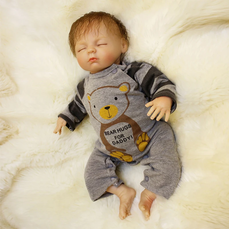 Nicery 16 18 дюймов больших размеров 40 45 см Bebe Кукла младенец Реалистичная мягкая