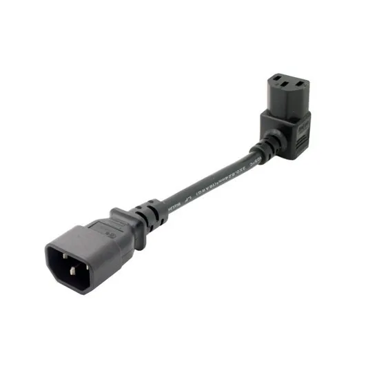 IEC 320 C14 штекер к C13 гнездовой разъем PDU/Φ удлинитель кабеля питания вверх/вниз 90