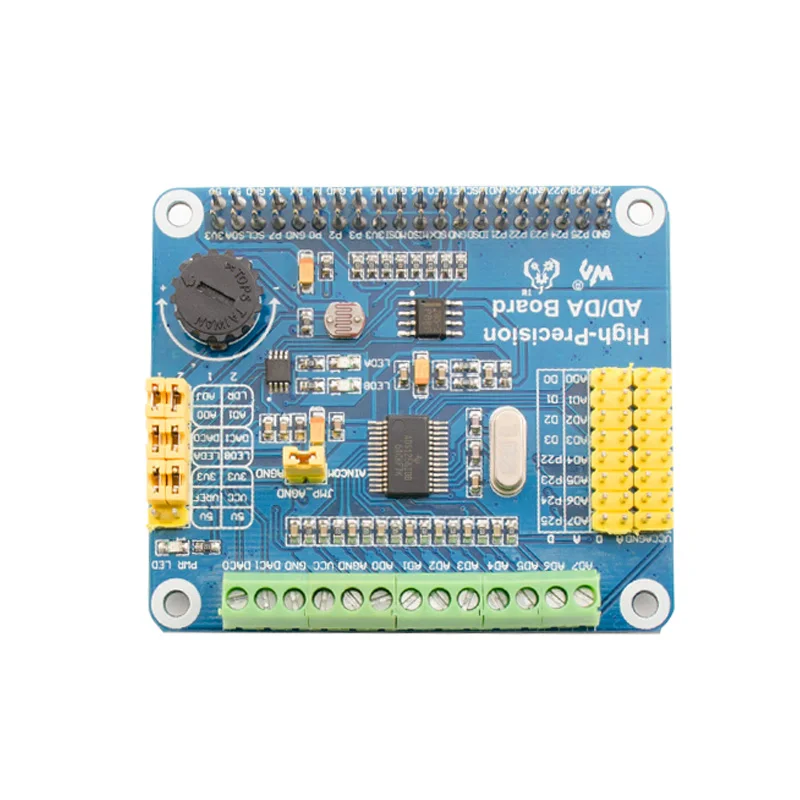 ADS1256 DAC8552 Высокая точность AD/DA Плата расширения цифрового модуля для Raspberry Pi A +/B +/2B
