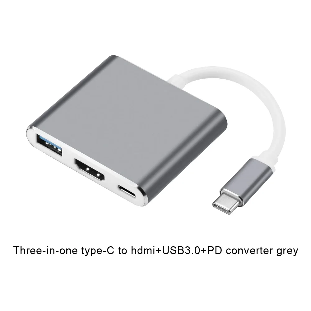 4 в 1 type-c к hdmi USB3.0 PD USB c концентратор адаптер питания USB для Macbook Air Pro xiaomi huawei ноутбук - Цвет: hdmi USB3.0 PD