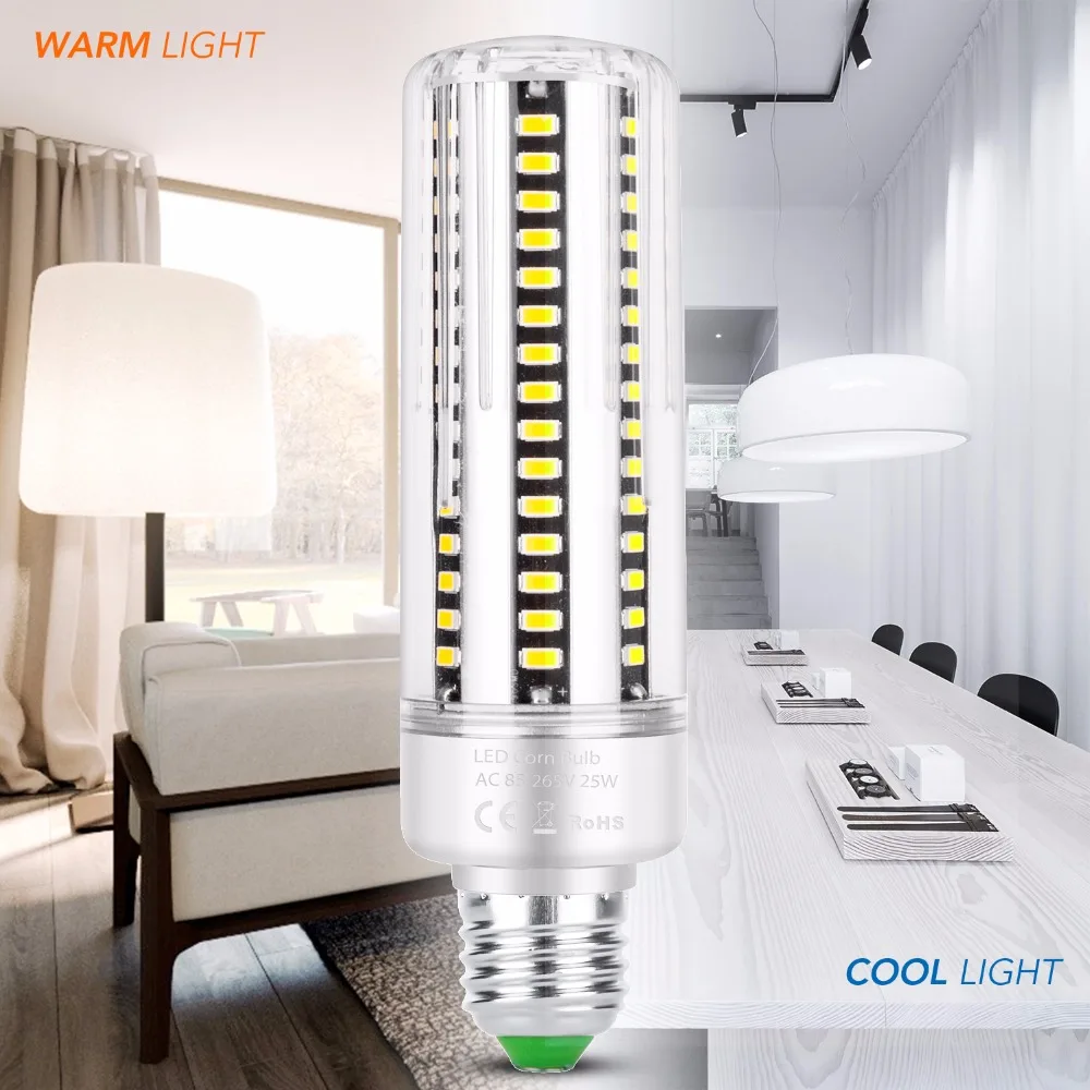 

E27 LED Lamp 220V E14 LED Chandelier Bulbs 5W 7W 9W 12W 15W 20W 25W Corn Bulb No Flicker Lampada LED Energy Saving Light 110V