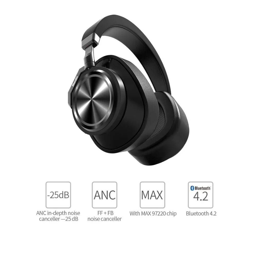 Bluedio T6 Active Шум Отмена наушники беспроводные bluetooth гарнитура с микрофоном для